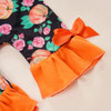 Baby Girls Printed Pumpkin Romper&Headband Wholesale Baby Clothes Usa Baby Girls Printed Pumpkin Romper&Headband Wholesale Baby Clothes Usa