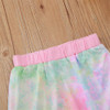 Girls Crew Neck Tie Dye Long Sleeve T-shirt & Skirt Girl T Shirts Wholesale