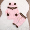 Baby Girls Leopard Cute Hooded Top & Pants Baby Clothing Warehouse Baby Girls Leopard Cute Hooded Top & Pants Baby Clothing Warehouse