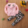 Baby Girls Camo Letter Print Hooded Long Sleeve Top & Pants Wholesale Baby Baby Girls Camo Letter Print Hooded Long Sleeve Top & Pants Wholesale Baby