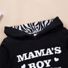 Baby Unisex Zebra Letter Print Hooded Top & Pants Baby Boutique Wholesale Baby Unisex Zebra Letter Print Hooded Top & Pants Baby Boutique Wholesale