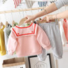 Toddler Girls Bottons Long Sleeve Top & Love Pants Wholesale Girl Clothing Toddler Girls Bottons Long Sleeve Top & Love Pants Wholesale Girl Clothing