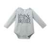 Baby Little Brother Romper & Antlers Printed Pants & Hat Baby Wholesale