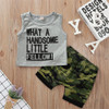 Baby Boys Sleeveless Letter Print Top & Camo Shorts Boys Summer Outfits