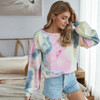 Long Sleeve Tie-dye Printed Tops Blouse
