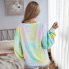 Long Sleeve Tie-dye Printed Tops Blouse