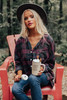 Women Loose Fit Boyfriend Style Plaid Shirt