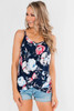 Floral Spaghetti Strap Tank Top
