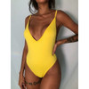 Deep V Neck Cheeky One Piece Swimsuit