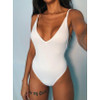 Deep V Neck Cheeky One Piece Swimsuit