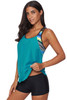 Print Insert Racerback Short Sport Tankini Set