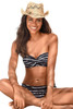 Boho Stripes Push up Bikini Set
