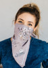 Boho Bandana Face Mask Mauve