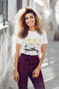 White Graphic "Faith" Tee