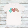 Peace Love Football Retro Tee
