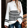 Striped Loose Pullover Sweater Striped Loose Pullover Sweater