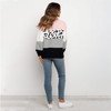 Leopard Printed Patchwork Long Sleeve Sweater
