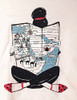 White Graphic "Map Girl" Women's Tee