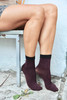 Socks with a diamond pattern for women