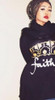 Black Women's "Faith" Graphic Print Long Tunic Tee
