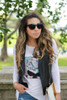 White Women's "Map Girl" Long Tunic Tee