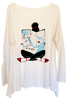 White Women's "Map Girl" Long Tunic Tee