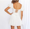 Women Lace Up Back Sexy Mini Party Dress