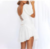 Women Lace Up Back Sexy Mini Party Dress