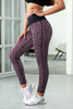 Leopard Print Wide Waistband Active Leggings