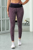 Leopard Print Wide Waistband Active Leggings