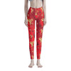Shiny Dark Red Women's Leggings
