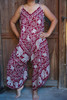 Red Elephant Boho Hippie Jumpsuit Rompers