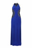 Embellished Halter NEck Zipper Back Embellished