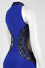 Embellished Halter NEck Zipper Back Embellished