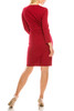 Adrianna Papell Day Square Neck Long Sleeve Zipper Back Ponte Dress