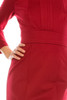 Adrianna Papell Day Square Neck Long Sleeve Zipper Back Ponte Dress