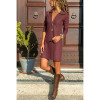 Mini Dresses Women Sexy O-neck Knit Sheath Dress Button Short-Sleeve