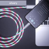 LED Glow Flowing magnetic Charger usb cable Type C Micro USB C 8 Pin Charging for iPhone android magnetic Cable Charge Wire Cord