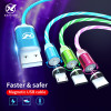 Flowing Glowing Magnetic Cable Micro usb Type C Charging Adapter Phone Micro usb Type-C Magnet Charger usb c For iphone Samsung