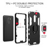 Luxury Armor For Xiaomi Pocophone F1 Case Shockproof PC+TPU Protective Back Cover For Poco F1 Case Magnetic Holder Ring Bracket