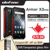 Ulefone Armor X3 Rugged Smartphone Android 9.0 IP68 Android 5.5" 2GB 32GB 5000mAh 3G Rugged Cell Phone Mobile Phone Android