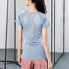 2020 Fashion Women Summer T-Shirts Slim  Sports Fitness Yoga Short Sleeve Yoga Top Yoga Pants Mesh Womens Gym Shirt Sport Wear