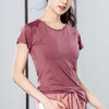 2020 Fashion Women Summer T-Shirts Slim  Sports Fitness Yoga Short Sleeve Yoga Top Yoga Pants Mesh Womens Gym Shirt Sport Wear