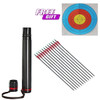 Archery 56" Takedown Hunting Recurve Bow Metal Riser Right Hand Black Longbow with carbon arrow and arrow quiver finger/armguard
