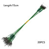 20PCS Anti Bite Steel Fishing Line 15cm-30cm Steel Wire Leader With Swivel Fishing Accessory Fishing Wire Olta Leadcore Leash