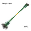 20PCS Anti Bite Steel Fishing Line 15cm-30cm Steel Wire Leader With Swivel Fishing Accessory Fishing Wire Olta Leadcore Leash