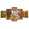 Canvas Hindu Gods Pictures Wall Art Poster 5 Piece Indian Ganesha God Pictures  Religion Paintings