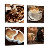 4 Piece Canvas Art Coffee Kitchen Modern Abstract Painting Wall Pictures Living Room Decoration Pictures