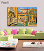 3 Panels Canvas Wall Art Wall Decor Home Decoration Seaside Castle Nature Canvas Paintings Venice Print Art