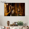 3 Panels Canvas Wall Art Wall Decor Home Decoration Seaside Castle Nature Canvas Paintings Venice Print Art